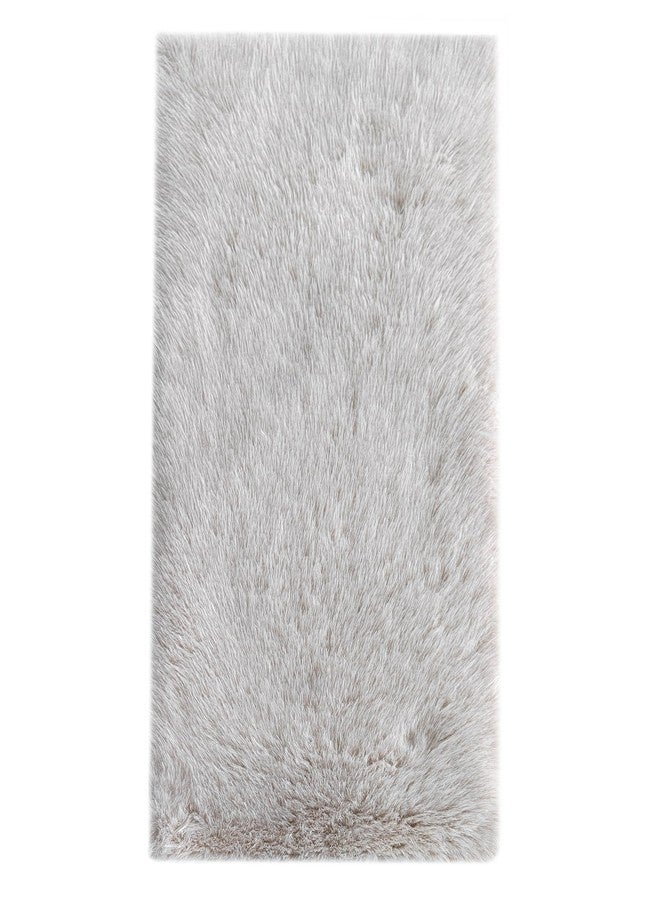 Obsessions Polyester Shaggy Bedside Runner, Cream, 60x150 cm - Image 2