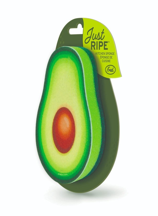 Sur La Table Genuine Fred JUST RIPE-Avocado Sponge, Measures 2.7" by 4.3", Green (Pack of 2) - Image 3
