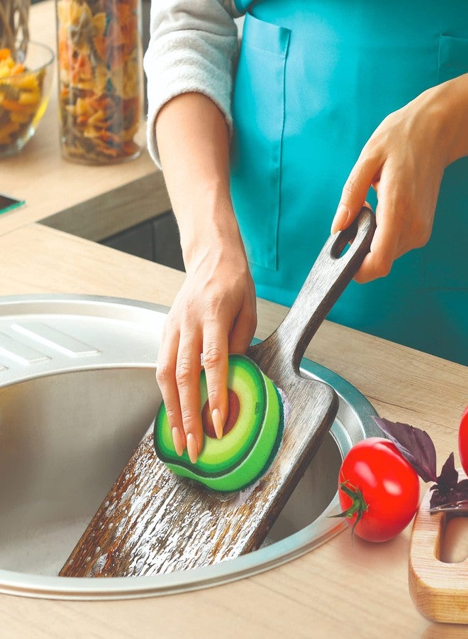Sur La Table Genuine Fred JUST RIPE-Avocado Sponge, Measures 2.7" by 4.3", Green (Pack of 2) - Image 4