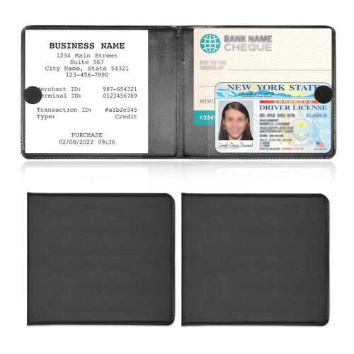 Kewucn 2 Pack Car Registration Insurance Holder 105548 Essential Auto Card Glove Box Organizer Vehicle Interior Accessories Perfect for Most Car Truck SUVBlack - Image 1