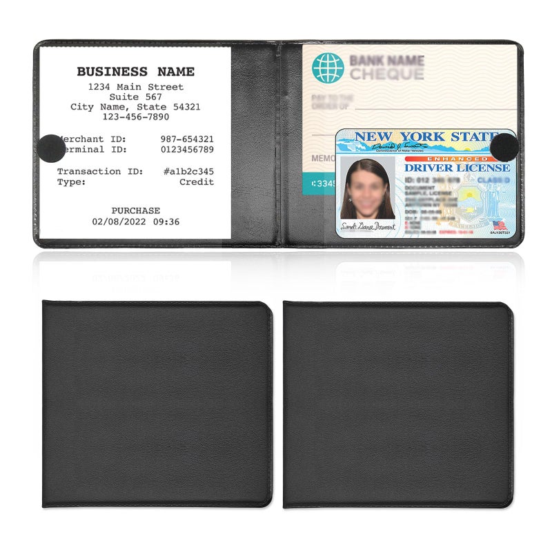 Kewucn 2 Pack Car Registration Insurance Holder 105548 Essential Auto Card Glove Box Organizer Vehicle Interior Accessories Perfect for Most Car Truck SUVBlack - Image 3