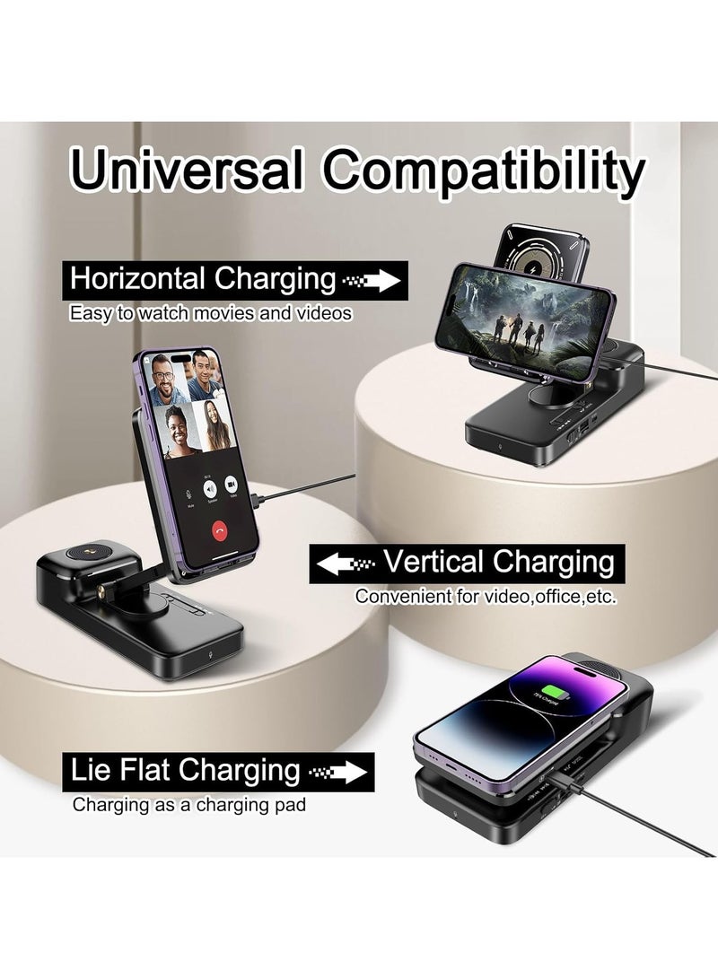 Bluetooth speaker with wireless charging phone holder, adjustable and portable, gifts for men and women, HD surround sound speakers, birthday gifts for men and women - Image 4