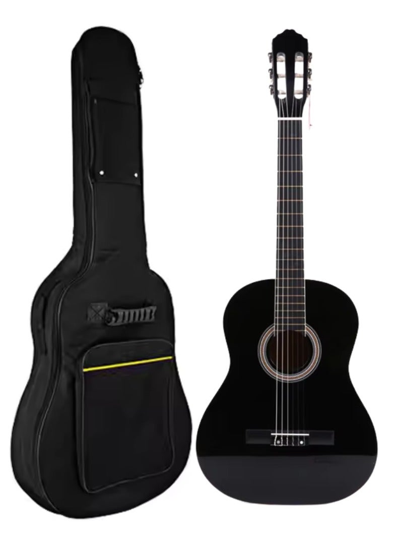 MegArya 39" Beginner Classical Guitar - Perfect for Students & Kids, Durable Black Finish, Nylon Strings for Smooth Play, Carry Bag - Ideal Starter Guitar for Learning & Practice!