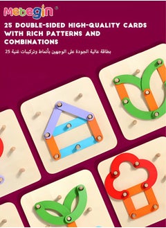 MEBEGIN Wooden Letters and Number Construction Activity Set, Educational Preschool Toys, Shape and Color Recognition Pegboard, Traditional Teaching Montessori Toys, Blocks Set for Toddlers, Ideal Gift for Kids Aged 36 Months+  - Image 4