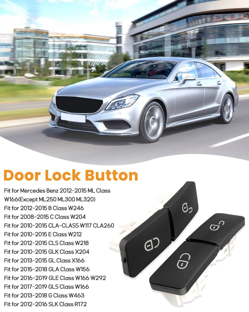 ANODZU Interior Door Lock Switch Button for Mercedes Benz (4PCS) - Image 2