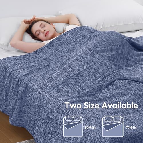 Elegear Cooling Comforter Queen Absorbs Body Heat to Keep Cool, Cooling Blanket for Hot Sleepers Japanese Arc-Chill 3.0 Cool Tech Fabric Summer Comforter Hypo-Allergenic Cooling Quilt-Blue, 200x220cm - Image 5