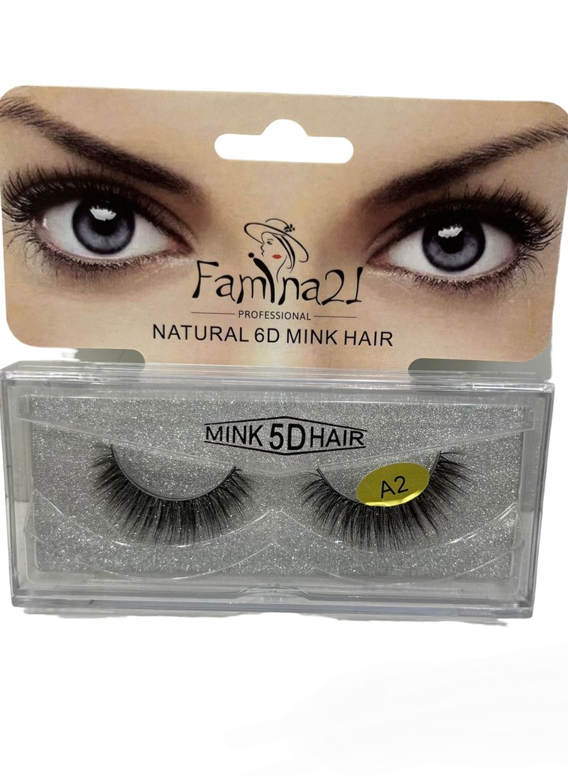 FAMINA21 Famina21 Natural 6D/5D Mink Hair Eyelashes - Set of 30 Models (A2)  - Image 1