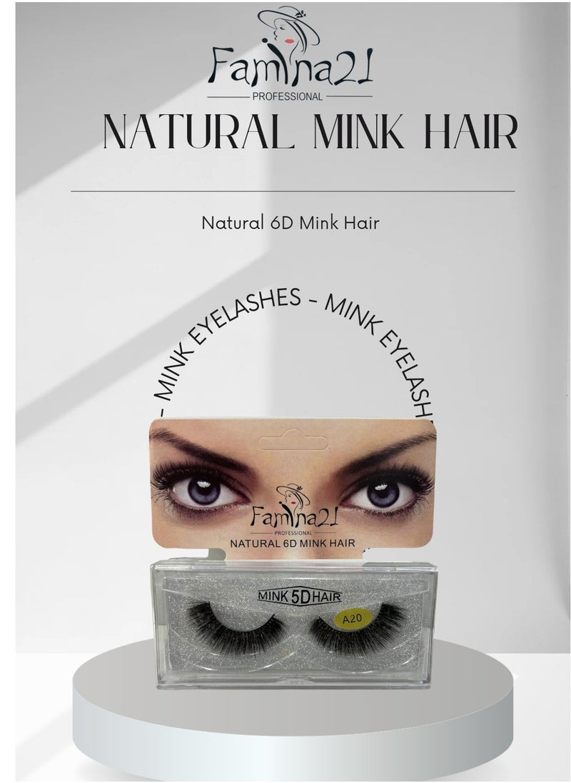 FAMINA21 Famina21 Natural 6D/5D Mink Hair Eyelashes - Set of 30 Models (A2)  - Image 2