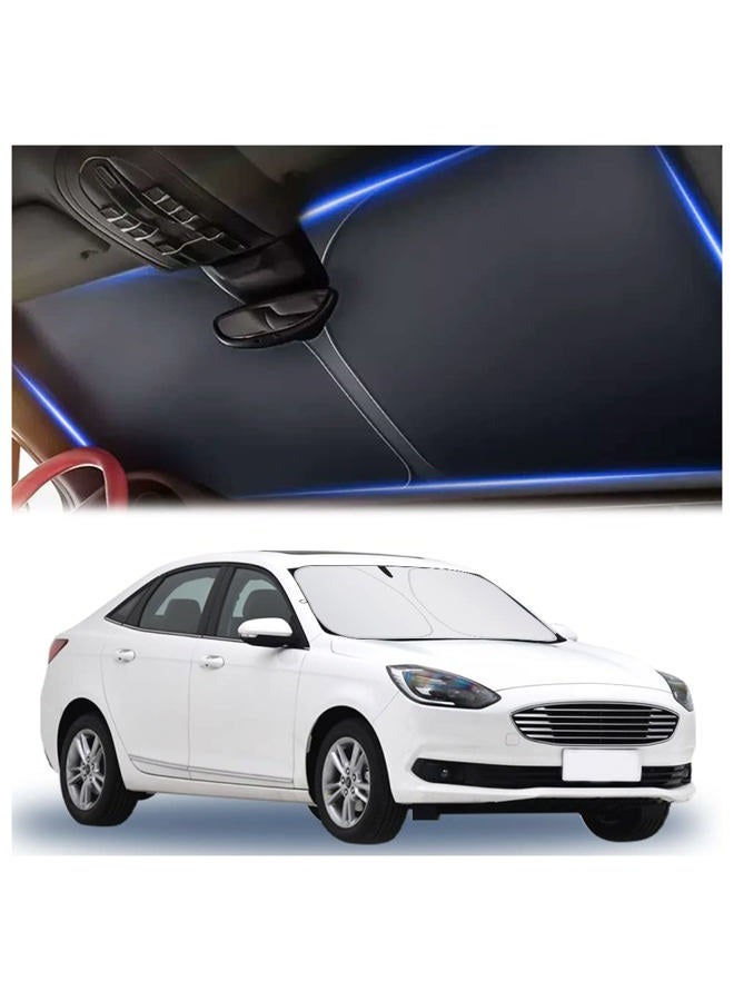 Aokdom 240T Thickened Automotive Glass Sunshade and Comes with Storage Bag,Keep Car Interior Cool,Universal Windshield Sun Shade Fit for Cars,Trucks,SUVs (M(55.12 * 27.6 inch)) - Image 1
