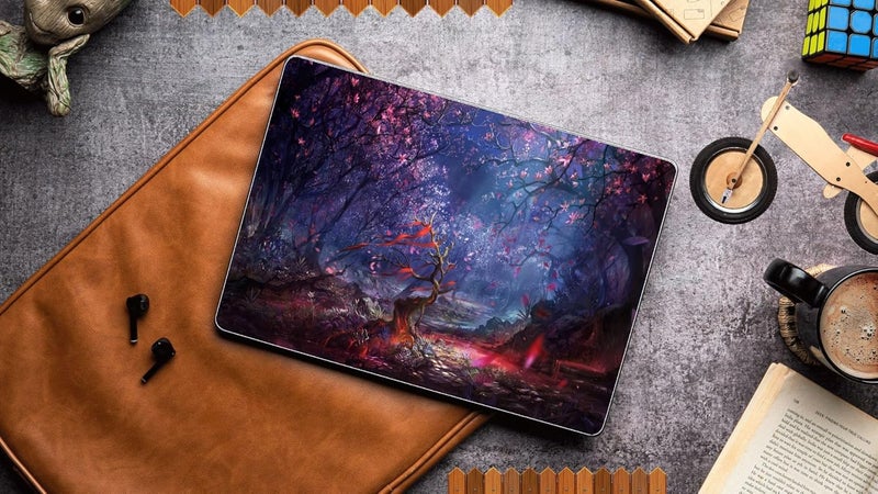 WRAP CRAFT ملصق جلد ديكال متوافق مع ماك بوك برو 14 بوصة، موديل 2021، جلد مصمم لجهاز ماك بوك، جلد ملصق فينيل مقاوم للخدوش بدون بقايا؛ ماك بوك برو (14، 2021)-DP-081 - Image 2