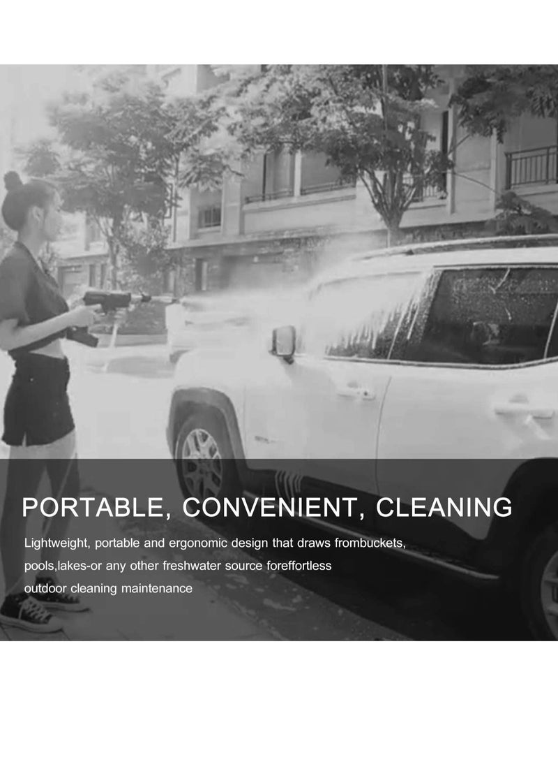 24V Cordless Portable Washer Electric High Pressure Cleaner Machine 200W 30Bar Lithium Handheld Car Cleaning Device With Foam Generator Nozzle Water Pump - Image 4