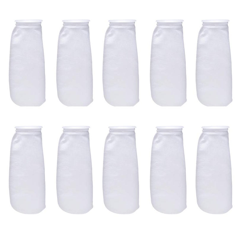 ALEGI Aquarium Filter Socks 4 inch by 14 Inch Long 200 Micron 4 Inch Ring Aquarium Felt Filter Bags 10Pack