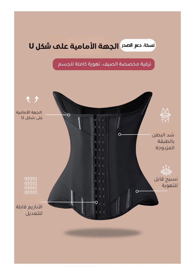 حزام تنحيف الخصر القابل للتعديل للنساء   حزام خصر قوي وداعم ومريح للبطن ومقاس كبير للرجال والنساء - Image 3