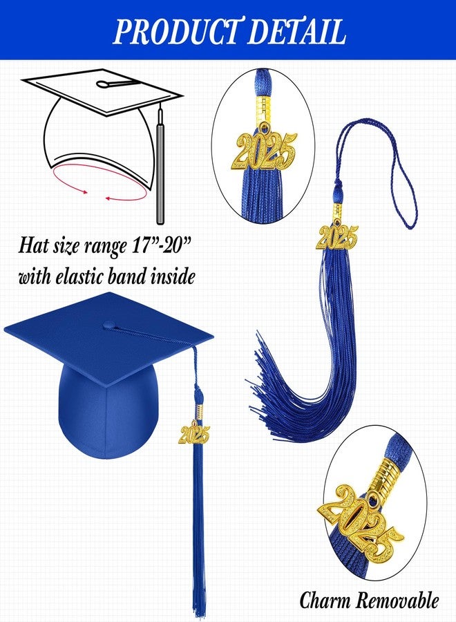 Zhanmai 2 Set 2026 Preschool and Kindergarten Graduation Gown Cap Tassel Set with 2026 Charm Printed Stole Sash for Kids(Medium,Royal Blue) - Image 2