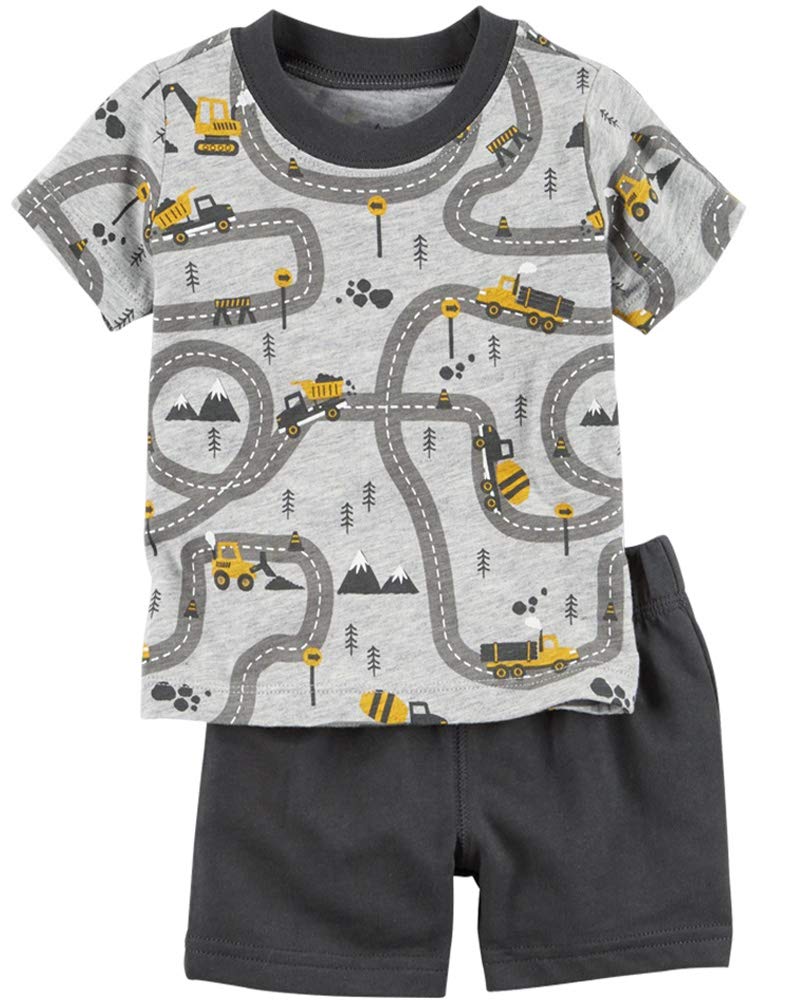Bumeex Toddler Boys Clothes Truck Tee and Shorts Set Size 7 - Image 1