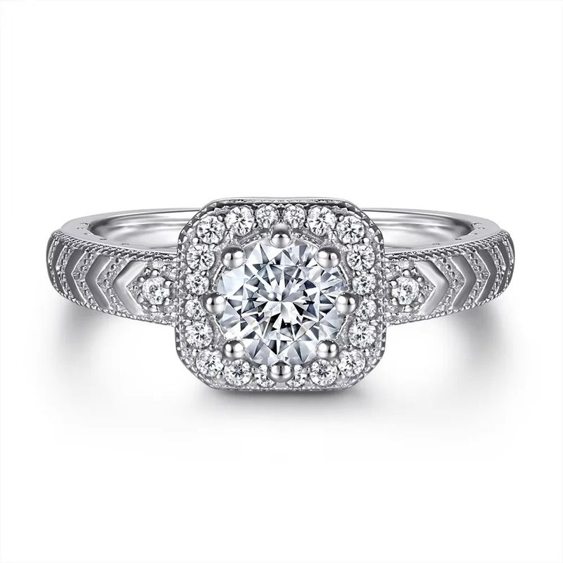Bluejw Unisex Gothic Anime-Inspired 925 Sterling Silver Ring for Women with Gold Plating & Lab-Grown Brilliant Cut Diamond – Anniversary Jewelry Gift - Image 1