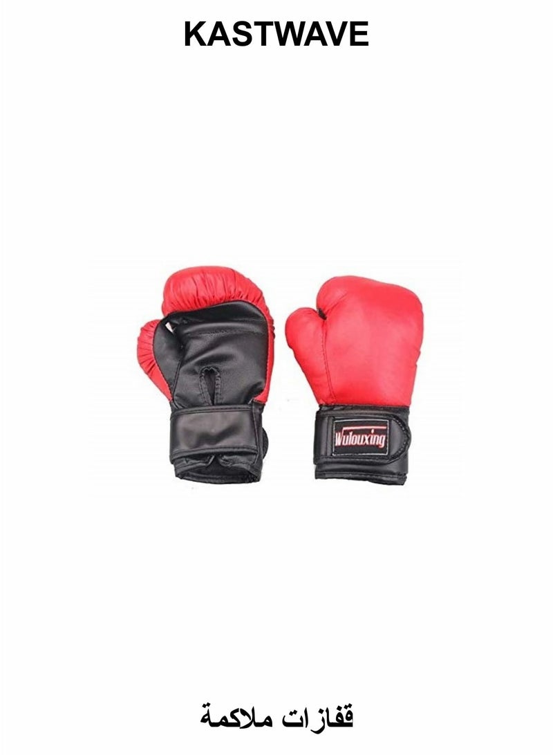 KASTWAVE Children Training Boxing Gloves for 3 to 9 years old, Red, Black - Image 1