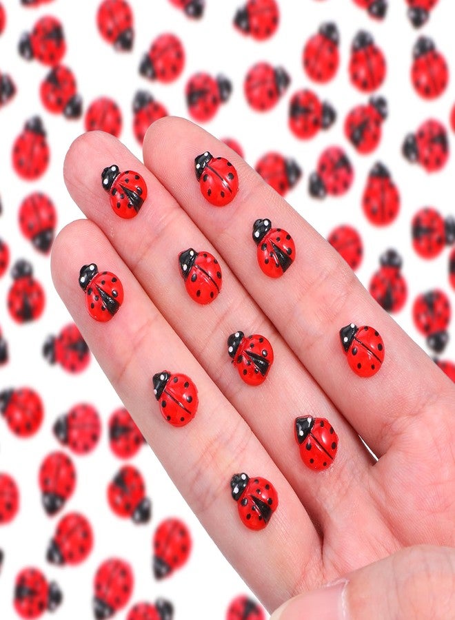 HaiFafafaing 200pcs Mini Resin Ladybug Decor, Tiny Ladybug for Crafts, Dollhouse Miniatures, Fairy Garden, Micro Landscaping, Home Decoration, Two Types - Image 1