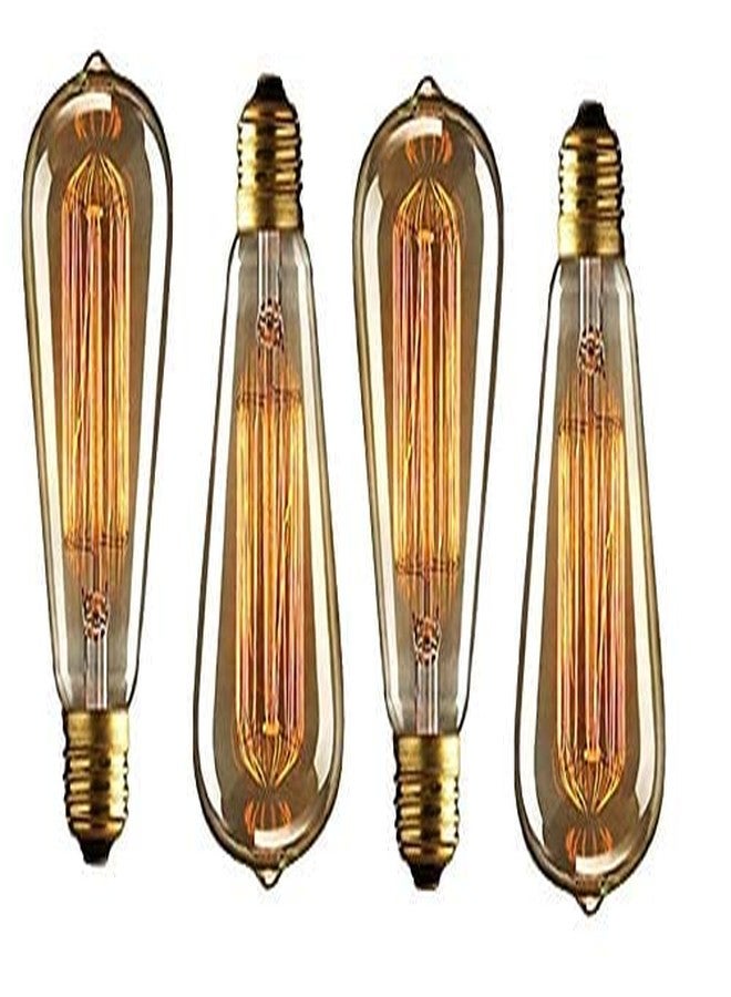 DIKANSHA Light Bulbs for Home Edison Tungsten Filament Antique Vintage Light Bulbs E27 Light Decoration for Home 4 Pc
