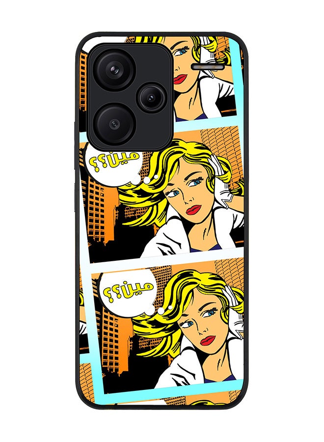 Stylizedd Rugged Black Edge Case for Xiaomi Redmi Note 13 Pro Plus, Slim fit Case Flexible Anti Drop TPU Gel Thin Cover -  Meen (Comic Strip) - Image 1