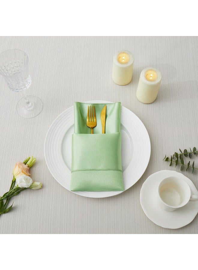 Counfeisly 100 Pack Square Satin Dinner Napkins, 20x20 Inches Silky Soft Smooth Table Cloth Napkins for Restaurant Weddings Banquet Party Decoration, Sage Green - Image 3