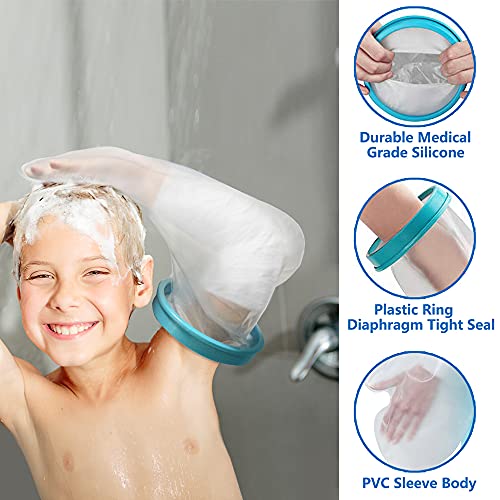 VALLEYWIND Kids Arm Cast Cover for Shower Bath Teens Waterproof and Watertight Cast Bandage Protector Bag for Broken Surgery Wound Arm, Hands, Wrists,Protector Bag (S-17.5inches) - Image 3