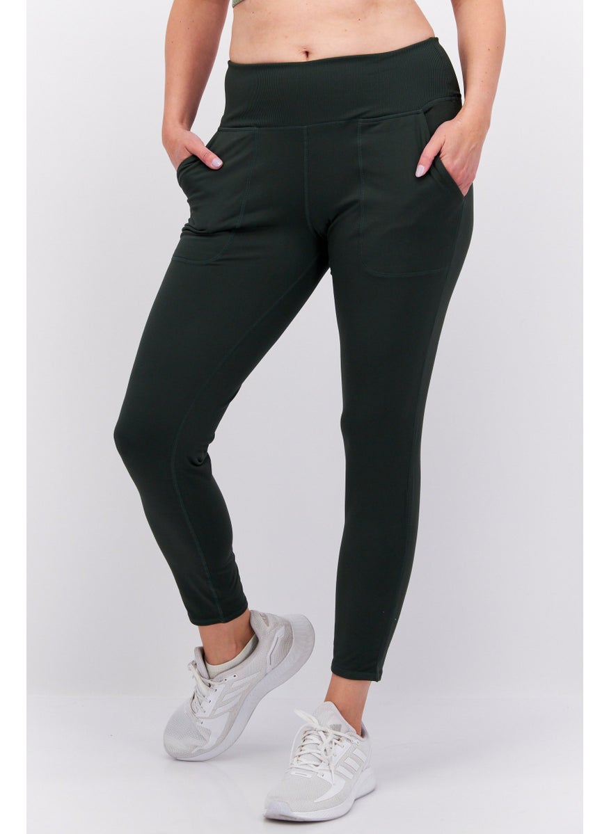 Sage Collective Women Sportswear fit Training Tight, Olive  - Image 1