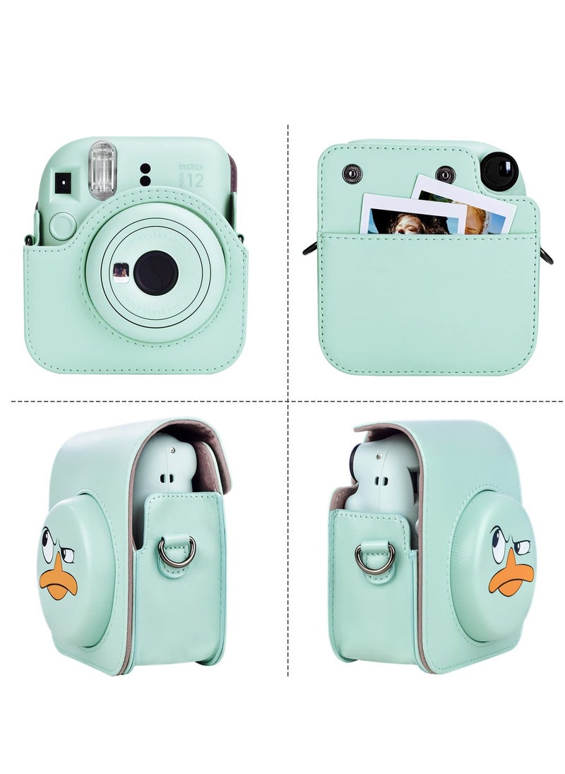 Y&D Case for Fuji Instax Mini 12/Polaroid 12, PU Leather Protective Fujifilm 12 Instant Camera, Removable with Adjustable Shoulder Strap  - Image 3