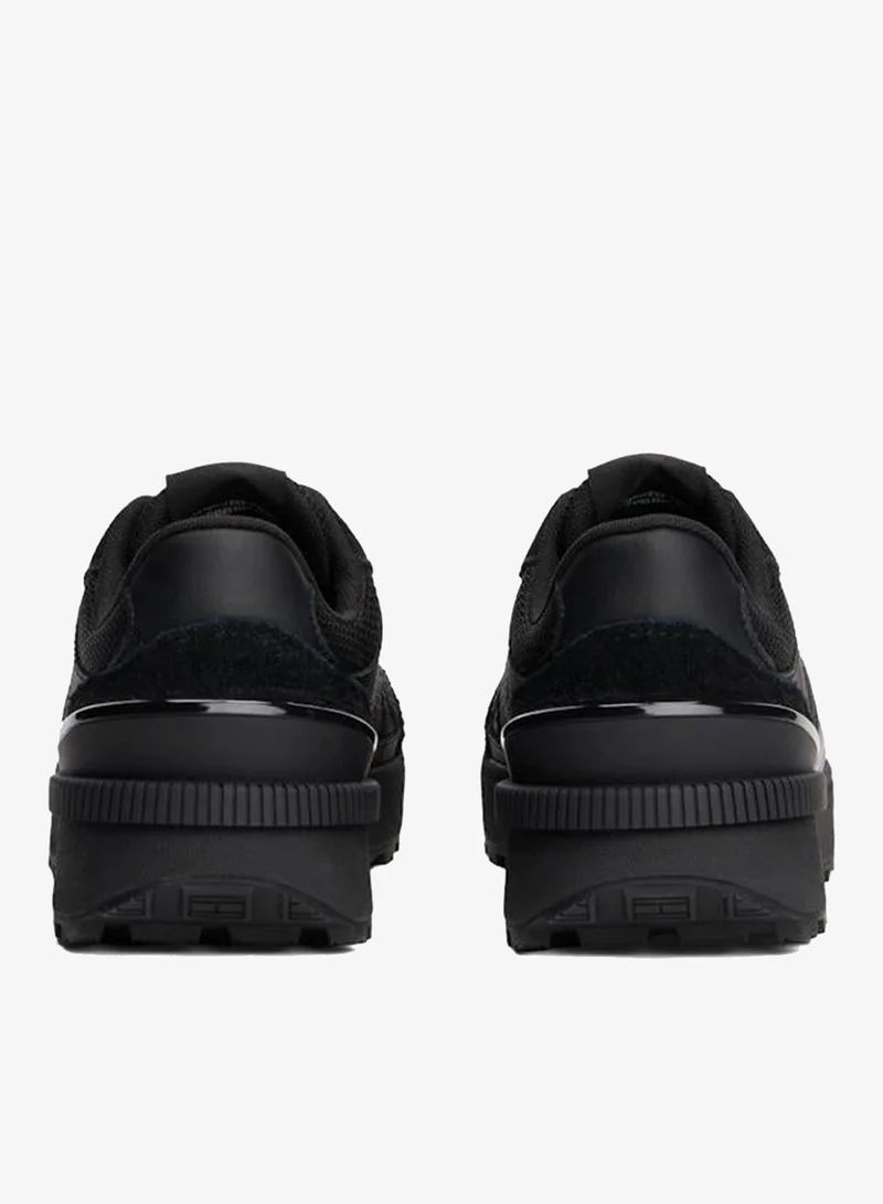 Tommy Jeans Black Essential Mixed Texture Sneakers for Men | Best Price UAE