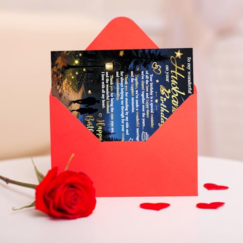 FANCYLUCKY Funny Birthday Card for Husband, Romantic Husband Birthday Card Gifts from Wife, Bday Decoration for Husband - Image 4