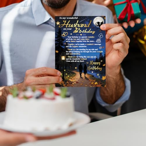 FANCYLUCKY Funny Birthday Card for Husband, Romantic Husband Birthday Card Gifts from Wife, Bday Decoration for Husband - Image 5
