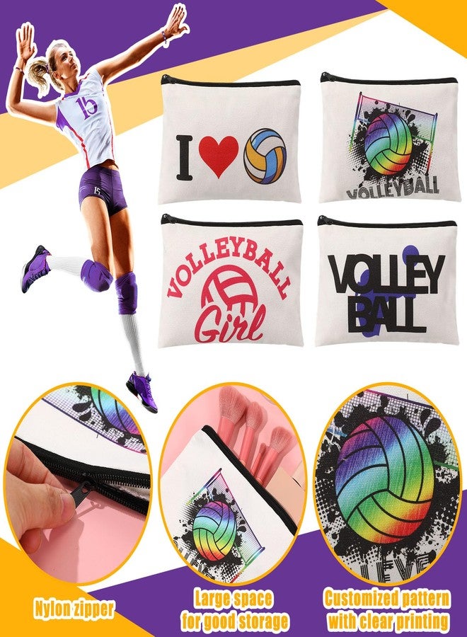 Hotop 48 Pcs Volleyball Gifts for Teen Girls Include Volleyball Cosmetic Bags Volleyball Sport Hair Scrunchies Adjustable Charm Bracelets Volleyball Accessories Hair Ties Volleyball Gifts for Team - Image 3