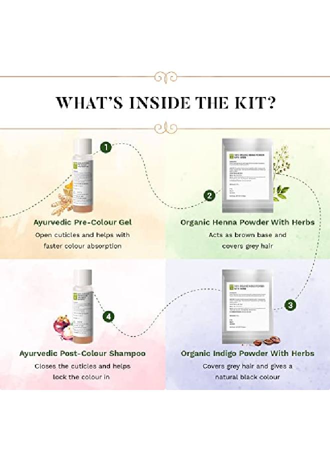 Sesa 4 Step l Hair Colour Kit 200gm + 40ml l Black - Image 5