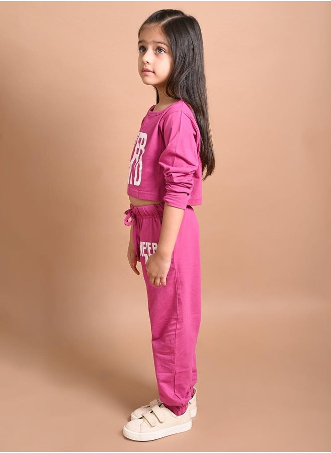 LILPICKS - Never Mind Printed Crop Top with Jogger Set - Image 1