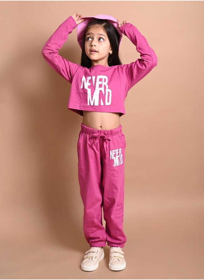 LILPICKS - Never Mind Printed Crop Top with Jogger Set - Image 1