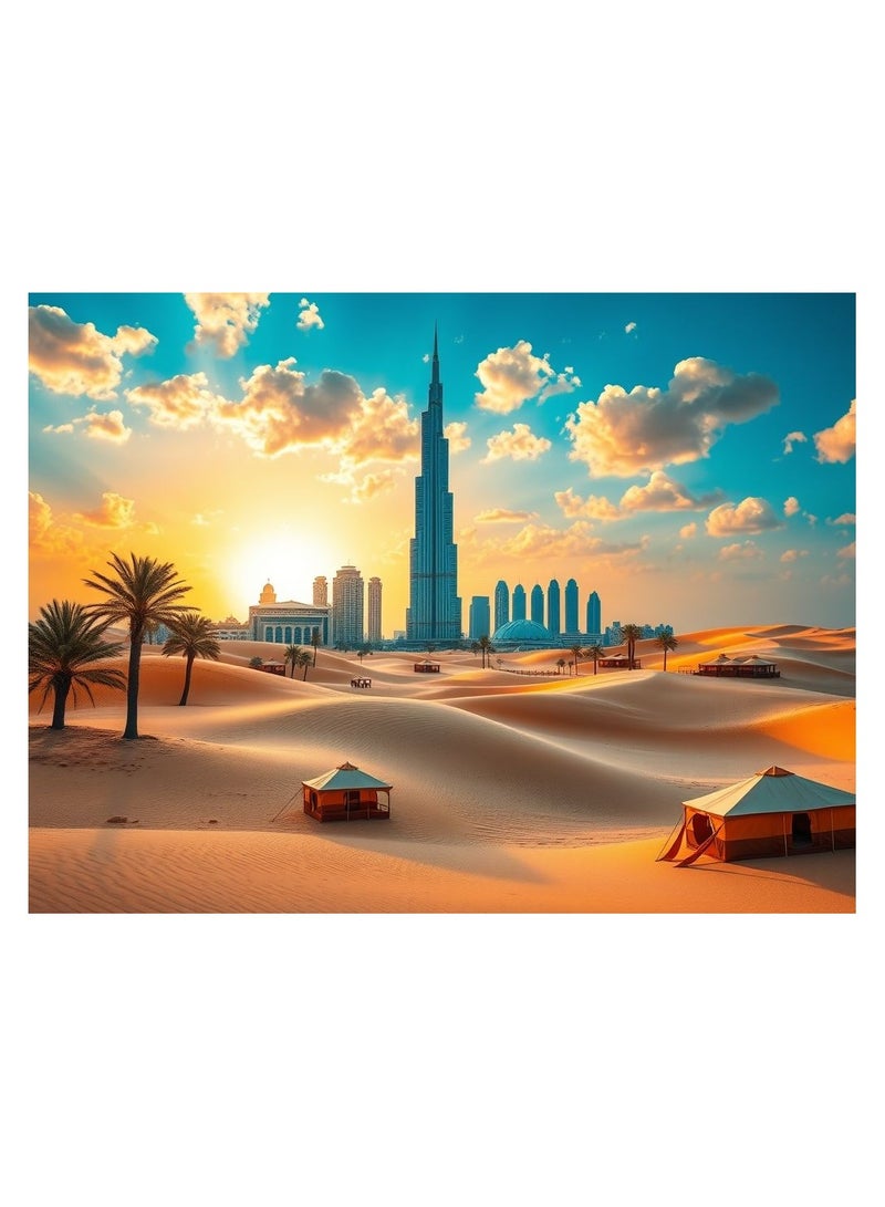 Anna 1000-Piece Dubai Desert Landscape Jigsaw Puzzle - Image 1