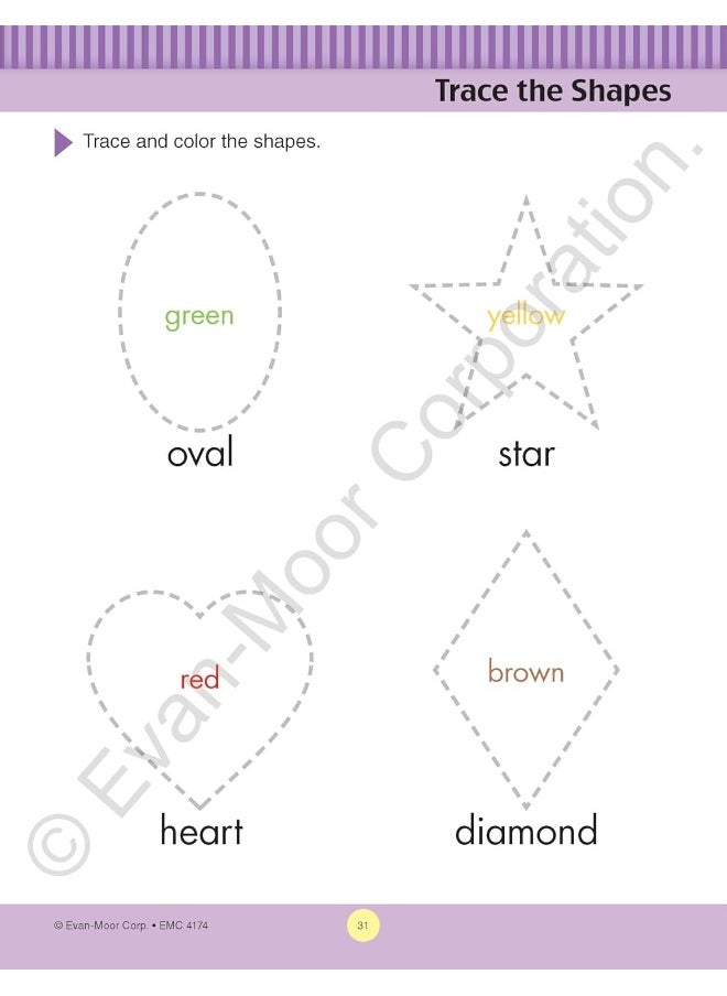 null - Math Skills, Kindergarten Workbook: At-Home Tutor, Counting, Shapes, Graphs, Money, Addition, Subtraction - Image 1