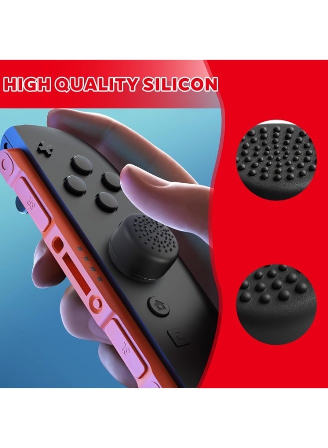 نكومي أغطية عصا التحكم التناظرية لجهاز Switch 2، حماية شاملة، مصنوعة من السيليكون، مقاومة للخدش ومانعة للانزلاق، مخصصة لعصا التحكم التناظرية في جهاز Switch 2، عبوة من 8 قطع، 4 خيارات للارتفاع، لون أسود - Image 3