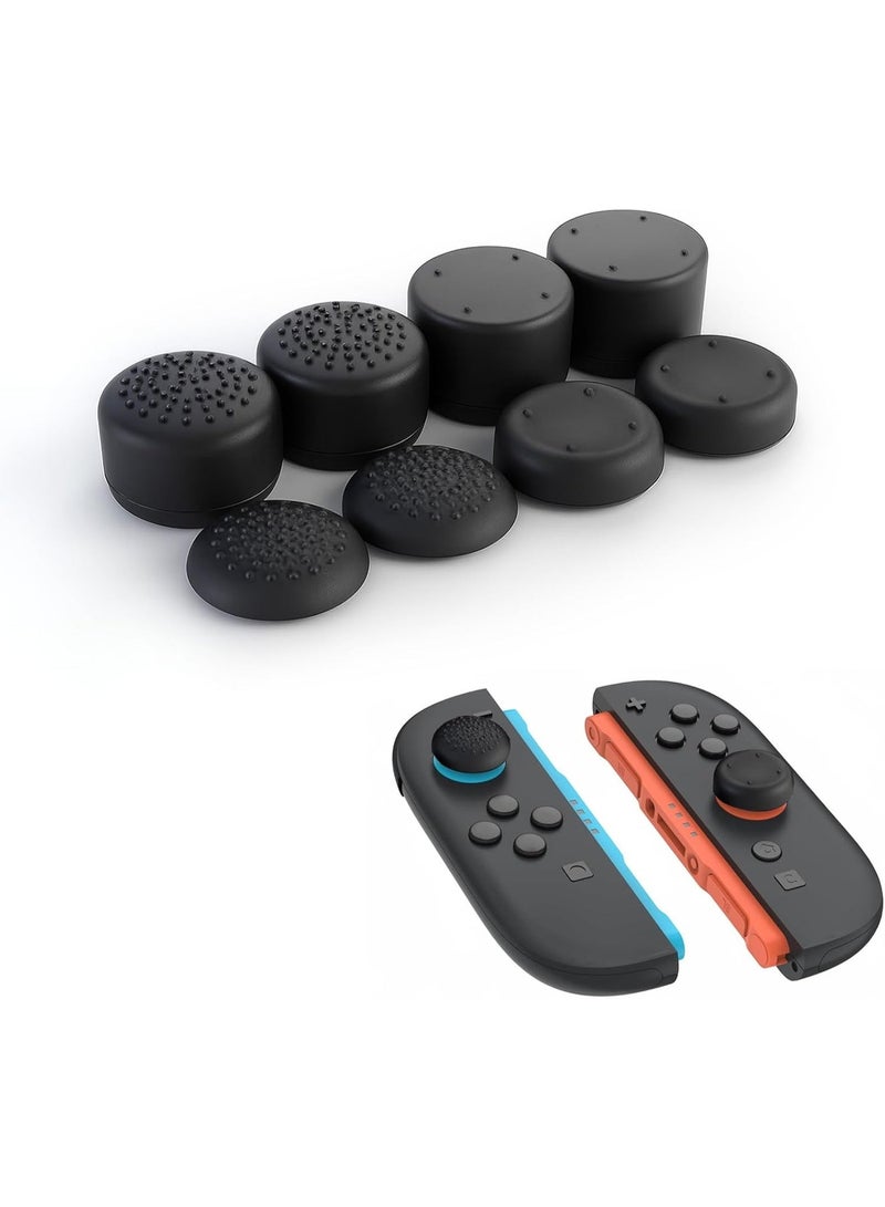 نكومي أغطية عصا التحكم التناظرية لجهاز Switch 2، حماية شاملة، مصنوعة من السيليكون، مقاومة للخدش ومانعة للانزلاق، مخصصة لعصا التحكم التناظرية في جهاز Switch 2، عبوة من 8 قطع، 4 خيارات للارتفاع، لون أسود - Image 1