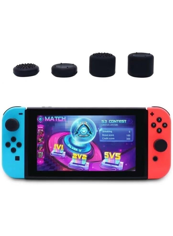 نكومي أغطية عصا التحكم التناظرية لجهاز Switch 2، حماية شاملة، مصنوعة من السيليكون، مقاومة للخدش ومانعة للانزلاق، مخصصة لعصا التحكم التناظرية في جهاز Switch 2، عبوة من 8 قطع، 4 خيارات للارتفاع، لون أسود - Image 4
