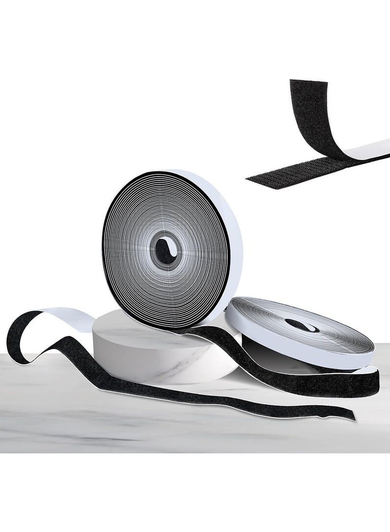 FALMER 2Pack Hook and Loop Adhesive Tape – 2m x 2.5cm – Heavy-Duty Self-Adhesive Velcro Strips with Strong Sticky Back for Long-Lasting Hold – Practical No-Drill Solution for Mounting, Organizing, and Securing Items at Home and Office – Ideal for Curtains, Windows, Decorations, Crafts, Cables, Tools and Both Indoor & Outdoor Use - Image 1