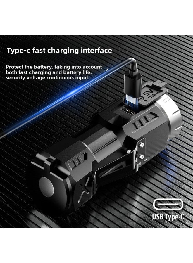 2024 Temu AliExpress Four Six Eight Eye Flashlight Magnetic Cap Clip Light Flashlight-Product Specifications:BL-S74-P35-14500(500mAh)-color Box-with Soft Mask  - Image 4