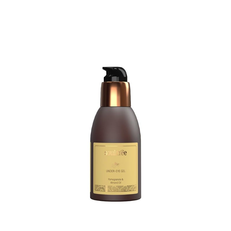SoulTree Under Eye Gel With Pomegranate  Almond Oil  Reduces UnderEye Dark Circles  Puffiness  For Oily To Combination Skin 40ml - Image 1
