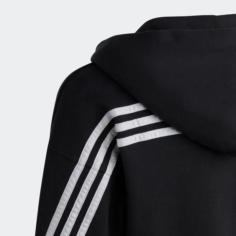 adidas Junior Girls Future Icons 3 Stripes Cotton Fullzip Hoodie