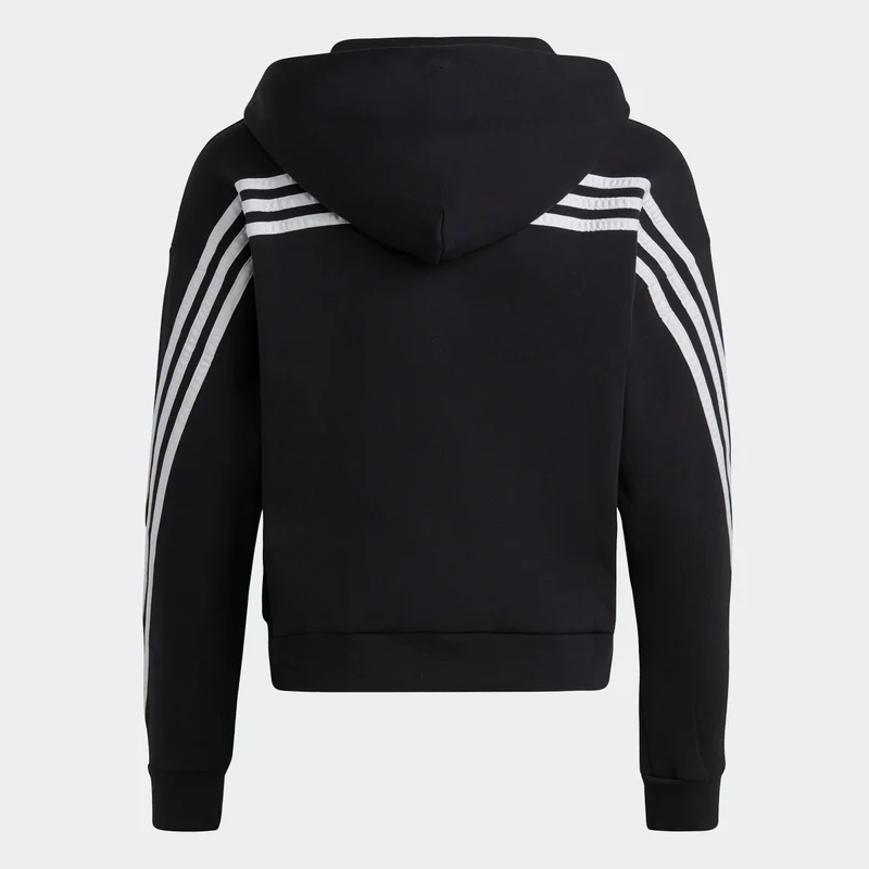 adidas Junior Girls Future Icons 3 Stripes Cotton Fullzip Hoodie