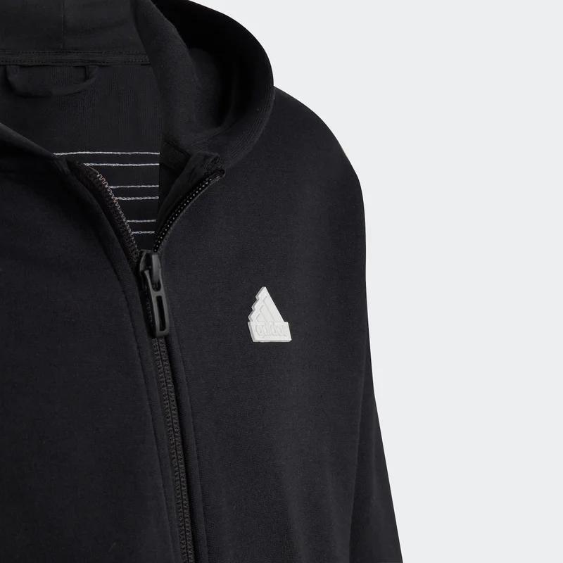 adidas Junior Girls Future Icons 3 Stripes Cotton Fullzip Hoodie