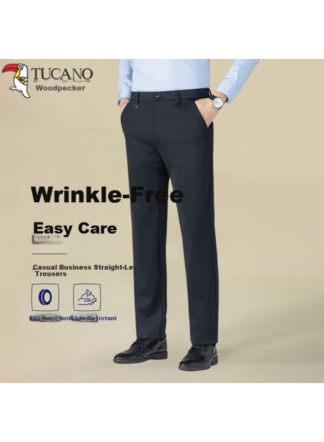 Tucano Men's Casual Pants Spring Autumn Fashion Versatile Business Straight-leg Wrinkle-resistant Slim Trousers