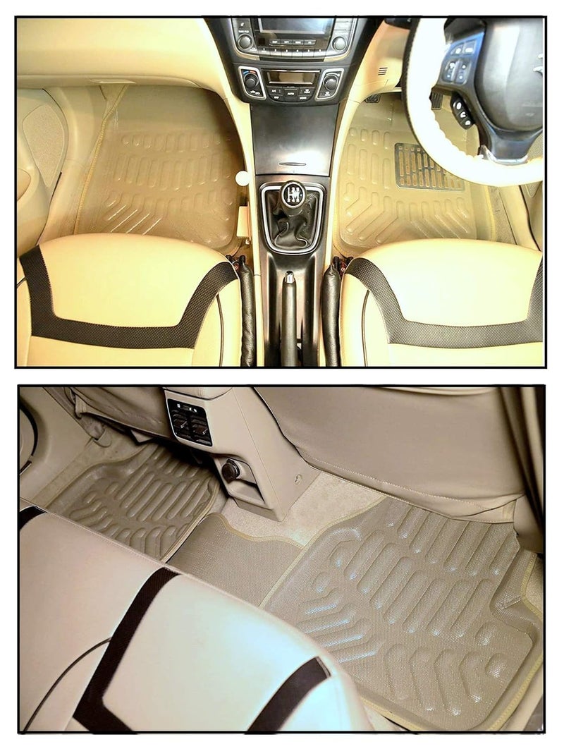 Fabaro 3D Car Floor Foot Beige Mats Compatible with Tata Tigor - Image 3