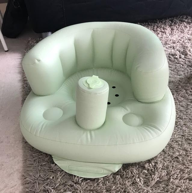 Olpad Soft Baby Bath & Floor Seat/Sofa/Chair with inbuilt Inflatable Pump (Japan Soft Baby Bath, green) - Image 1