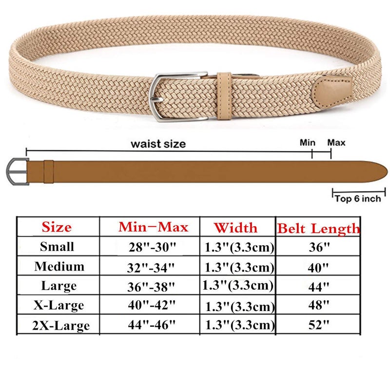 Radmire Braided Canvas Woven Elastic Stretch Belts for Men/Women/Junior with Multicolored - Image 2
